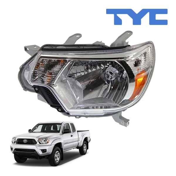 【TYC 正規品】12-15y トヨタ タコマ ハロゲンヘッドランプ ヘッドライト 純正タイプ 左側 LH 運転席側 バルブ付