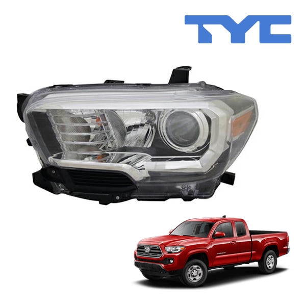 【TYC 正規品】18y トヨタ タコマ SR5 ハロゲンヘッドランプ ヘッドライト 純正タイプ 左側 LH 運転席側 バルブ付