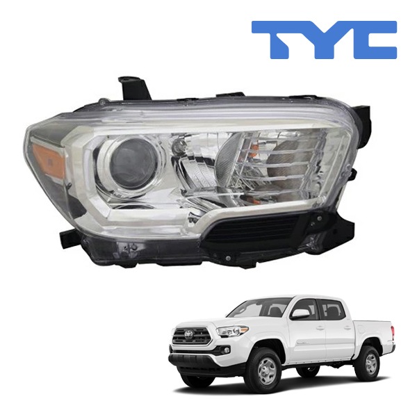 【TYC 正規品】19-21y トヨタ タコマ SR5 ハロゲンヘッドランプ ヘッドライト 純正タイプ 右側 RH 助手席側 バルブ付