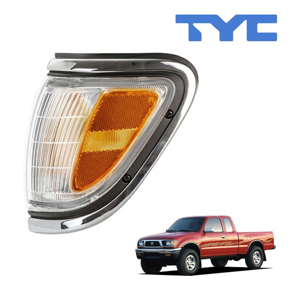 【TYC 正規品】95-97y トヨタ タコマ 4WD コーナーランプ パークシグナルランプ サイドマーカーランプ フロント 純正タイプ 左側 LH 運転席側 バルブ付