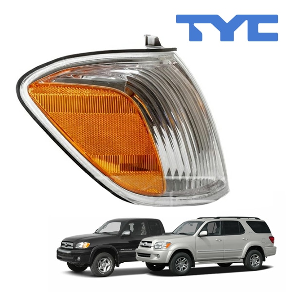【TYC 正規品】トヨタ 05-06y タンドラ 05-07y セコイア ダブルキャブ フロント ウインカーランプ パークシグナルランプ 純正タイプ 右側 RH 助手席側 バルブ付