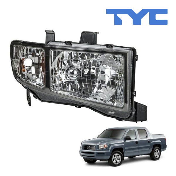 【TYC 正規品】06-08y ホンダ リッジライン ハロゲンヘッドランプ ヘッドライト 純正タイプ 右側 RH 助手席側 バルブ無