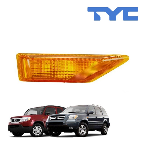 【TYC 正規品】ホンダ 06-08y パイロット 09-11y エレメント YH系 サイドマーカーランプ フェンダーマーカー バンパーマーカー フロント 純正タイプ 右側 RH 助手席側 バルブ無