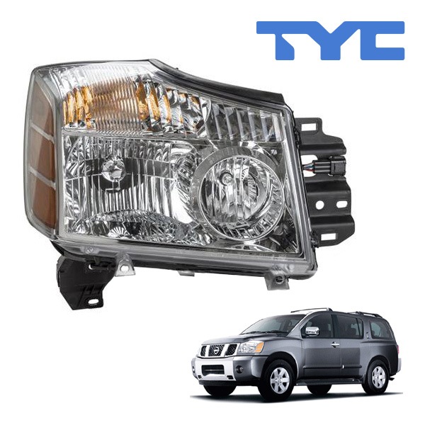 【TYC 正規品】05-07y 日産 ARMADA アルマダ ハロゲンヘッドランプ ヘッドライト 純正タイプ 右側 RH 助手席側 バルブ付