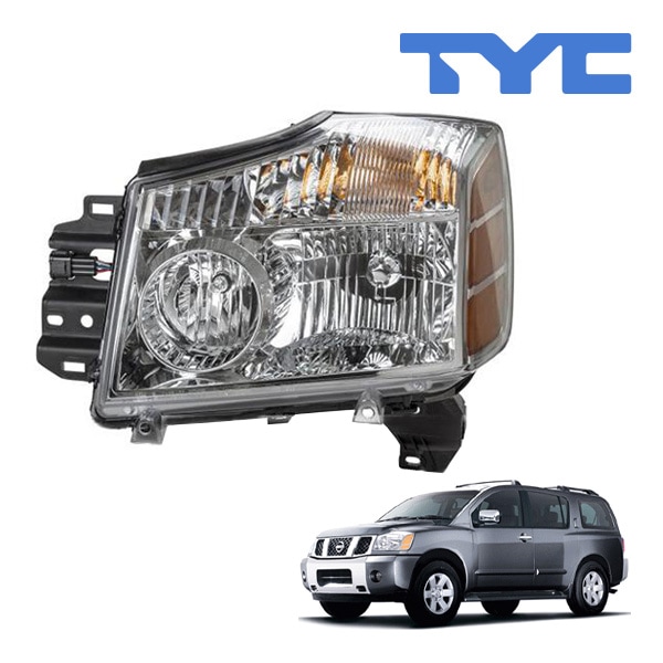 【TYC 正規品】05-07y 日産 ARMADA アルマダ ハロゲンヘッドランプ ヘッドライト 純正タイプ 左側 LH 運転席側 バルブ付