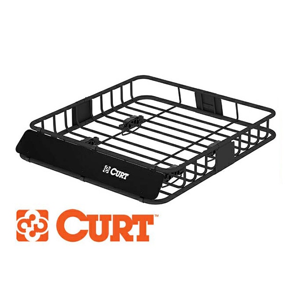 【CURT 正規品】ルーフラック ルーフバスケット ルーフキャリア 18115 パウダーコート仕上げ マットブラック 内寸サイズ 105cm×94cm×14cm ベースキャリアに取付