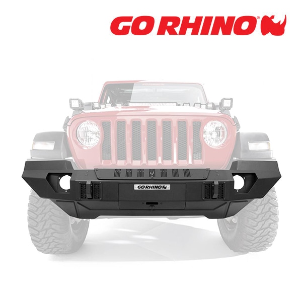 GO RHINO Trailline トレイルラインフル幅 フルワイド フロントバンパー ウインチバンパー 引き出し付 テクスチャーブラック 230121T ジープ JK JL ラングラー 2ドア/4ドア | JT グラディエーター ゴーライノ