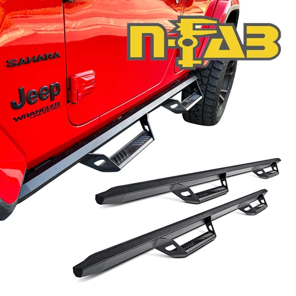 【N-FAB 正規品】プレデタープロ サイドステップ テクスチャードブラック PRJ1863TX ツヤなし ラウンドサイドバー ステップ ジープ JL ラングラー 4ドア車 エヌファブ