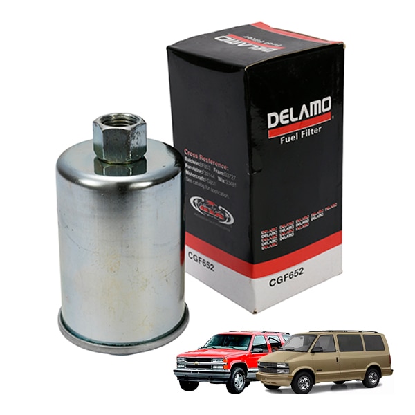 DELAMO フューエルフィルター CGF652（85-05y アストロ、サファリ、03y エクスプレス、サバナ、95-99y タホ 87-03y サバーバン 85-05y C-1500、K-1500 他）