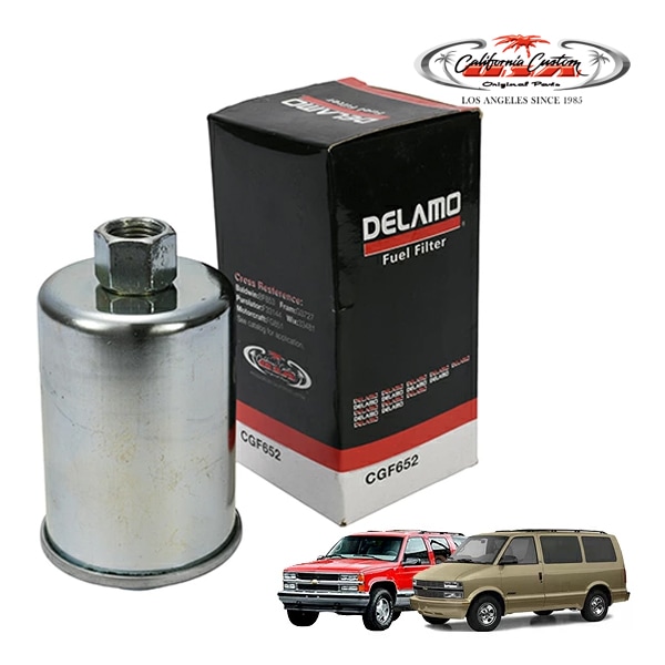 DELAMO フューエルフィルター CGF652（85-05y アストロ、サファリ、03y エクスプレス、サバナ、95-99y タホ 87-03y サバーバン 85-05y C-1500、K-1500 他）