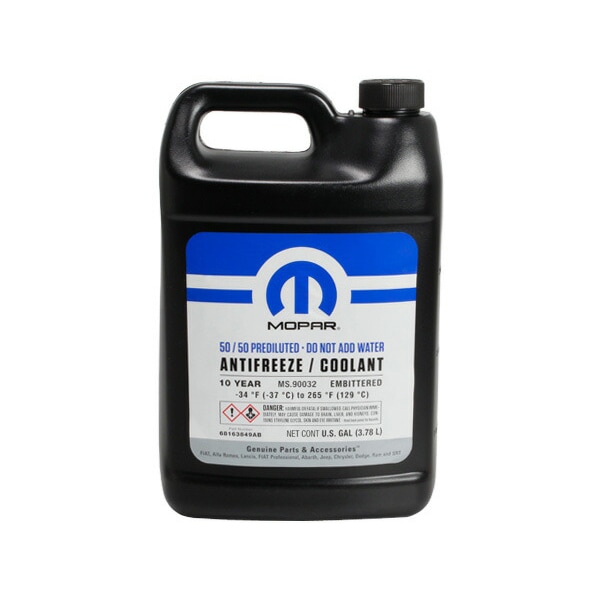 MOPAR純正 アンチフリーズ クーラント 冷却水 冷却液 不凍液 LLC ロングライフ クーラント オイルフルード  2001年～ 車両用 ダッジ/クライスラー/JEEP ジープ用  1ガロン/3.7L 68163849AB