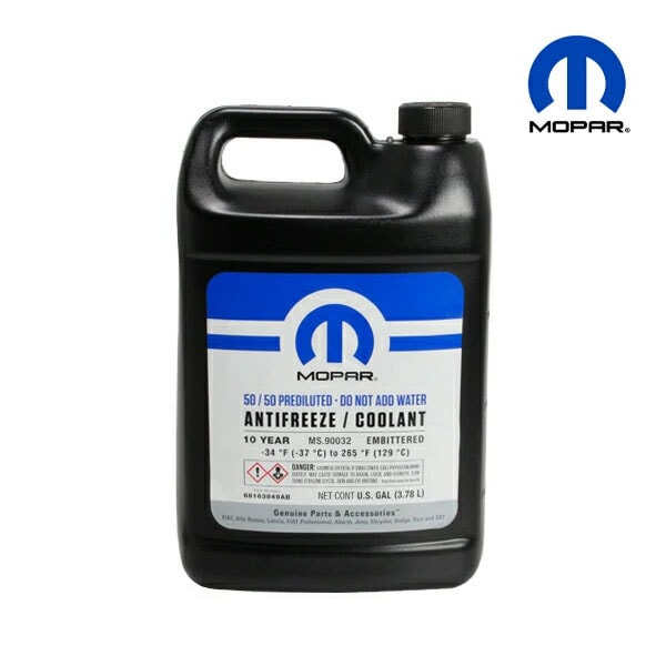 MOPAR純正 01y-車両用 ダッジ クライスラー JEEP ジープ用 アンチフリーズ クーラント 冷却水 冷却液 不凍液 LLC ロングライフ クーラント オイルフルード 1ガロン 3.7L 68163849AB