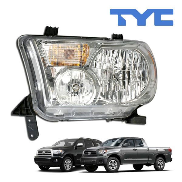 【TYC 正規品】トヨタ 07-13y タンドラ 08y- セコイア ヘッドランプ ヘッドライト 純正タイプ 左側 LH 運転席側 バルブ付