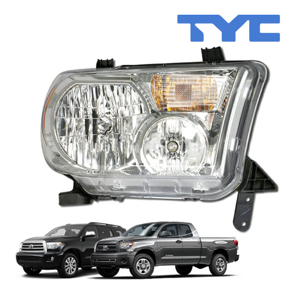 【TYC 正規品】トヨタ 07-13y タンドラ 08y- セコイア ヘッドランプ ヘッドライト 純正タイプ 右側 RH 助手席側 バルブ付 