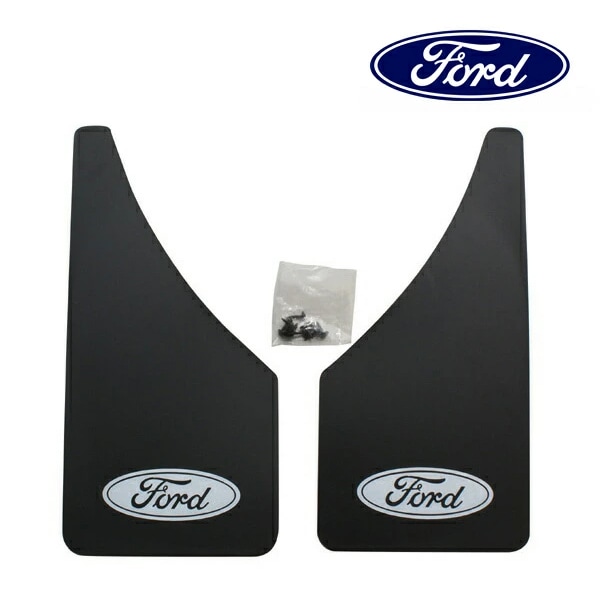 フォード純正 11-19y FORD エクスプローラー マッドガード マッドフラップ 泥除け 共通 2枚セット fordロゴ入 フラットタイプ