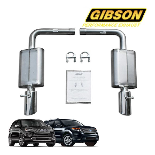 【GIBSON 正規品】 11-19y フォード エクスプローラー 2.0L 3.5L アクスルバック ステンレスマフラー 619693 2本出し ギブソン