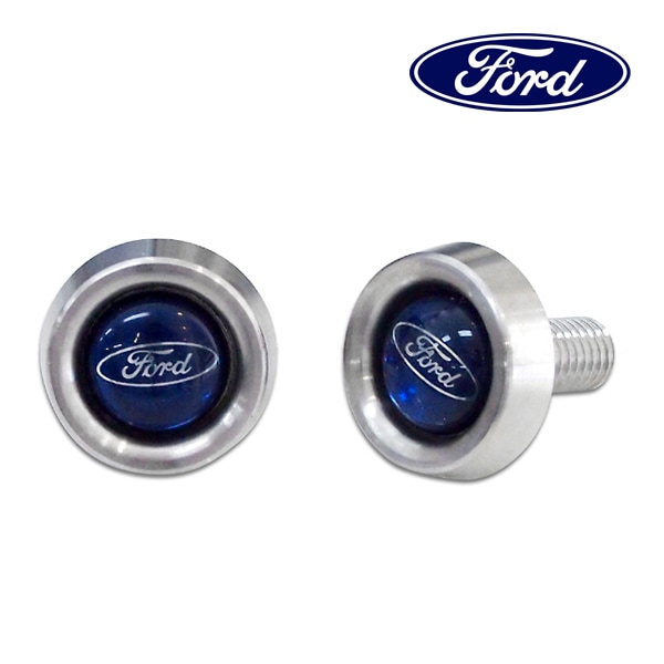 フォード純正 ナンバーフレーム用ボルト FORDロゴ入り FJA11X20006A エクスプローラー/エクスペディション/F-150/エコノライン/マスタング/フォーカス/フィエスタ