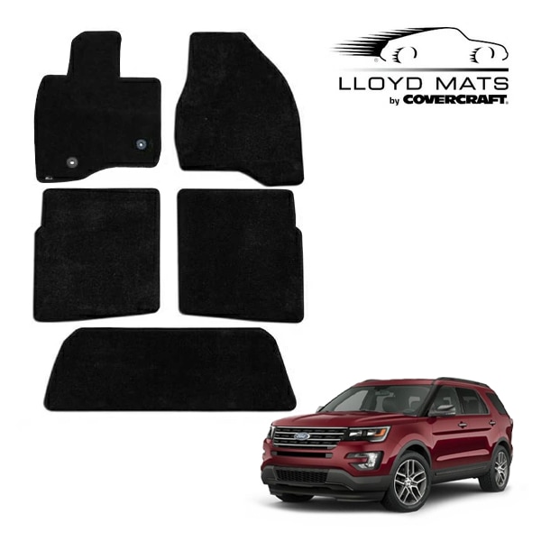 【LLOYD 正規品】15-19y フォード エクスプローラー ULTIMAT フロアマット ブラック 1台分 5枚セット ロイド