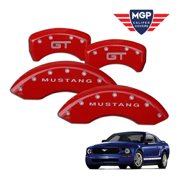 【MGP 正規品】 05-10y フォード マスタング 専用設計 ブレーキ キャリパーカバー レッド MUSTANGロゴ 10197SMG2RD
