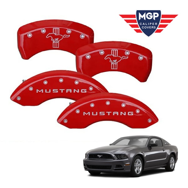 【MGP 正規品】 11-14y フォード マスタング 専用設計 ブレーキ キャリパーカバー レッド MUSTANGロゴ 10198SMBPRD