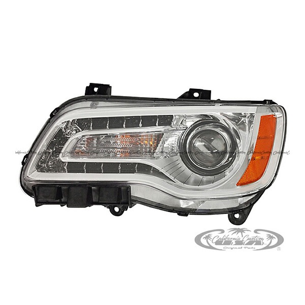 11-14y クライスラー 300 ヘッドランプ ヘッドライト 純正タイプ ハロゲン クローム 左側 LH 運転席側 バルブ付