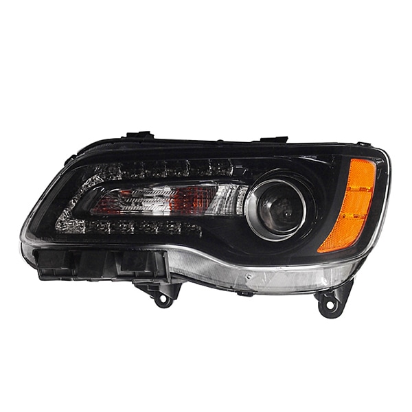 【DEPO 正規品】ヘッドライト ハロゲン仕様 ブラック  左側 純正タイプ 11-14y クライスラー 300