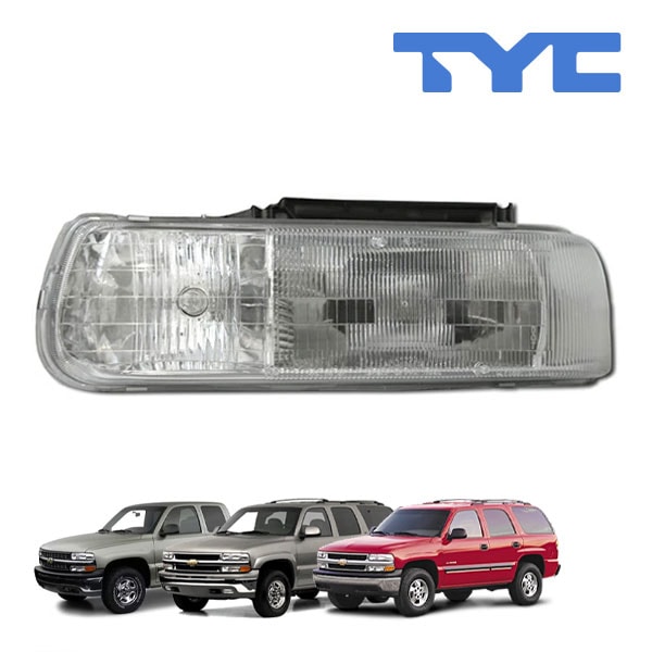 【TYC 正規品】00-06y シボレー タホ サバーバン 99-02y シルバラード ヘッドランプ ヘッドライト ハロゲン 純正タイプ 左側 LH 運転席側 バルブ付