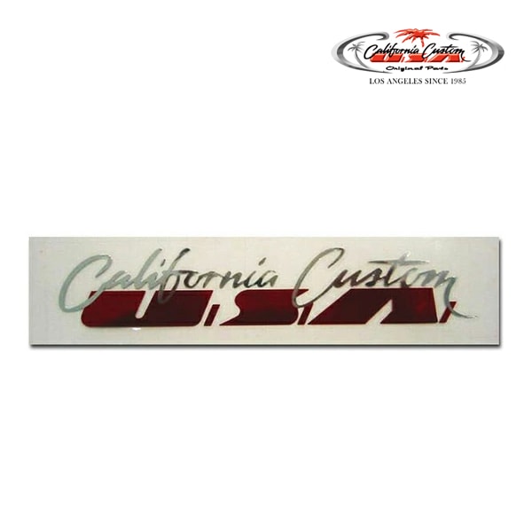 カリフォルニアカスタム California Cunstom CC メタルステッカー サイズ 150mm×27mm 切り文字タイプ 汎用