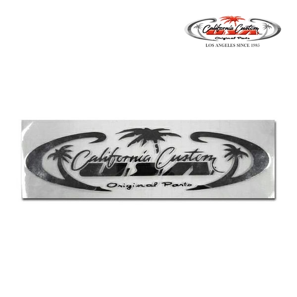 カリフォルニアカスタム California Cunstom ロゴ CC メタルステッカー サイズ 255mm×65mm 切り文字タイプ 汎用