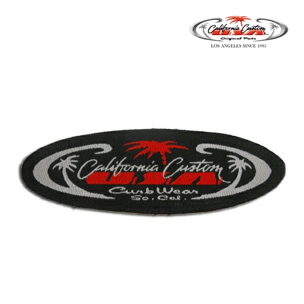 カリフォルニアカスタム California Cunstom CCロゴ ワッペン 小 1枚 サイズ 120mm×40mm 両面テープ付 汎用