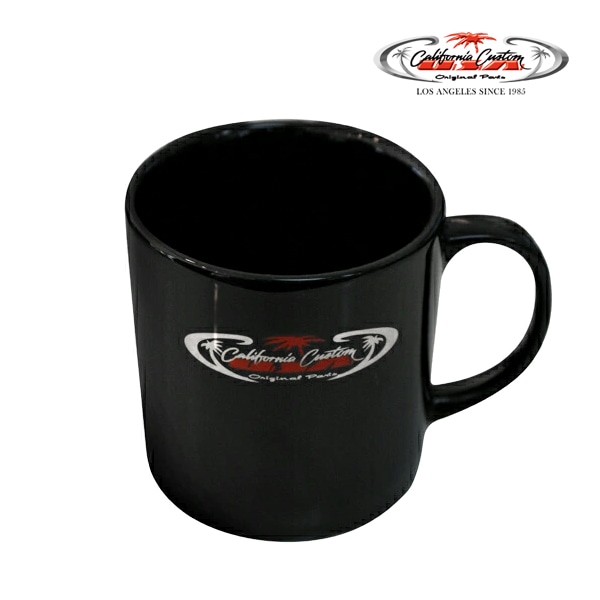 カリフォルニアカスタム California Cunstom ロゴ入 マグカップ L サイズ 直径80mm×高さ90mm ブラック 汎用