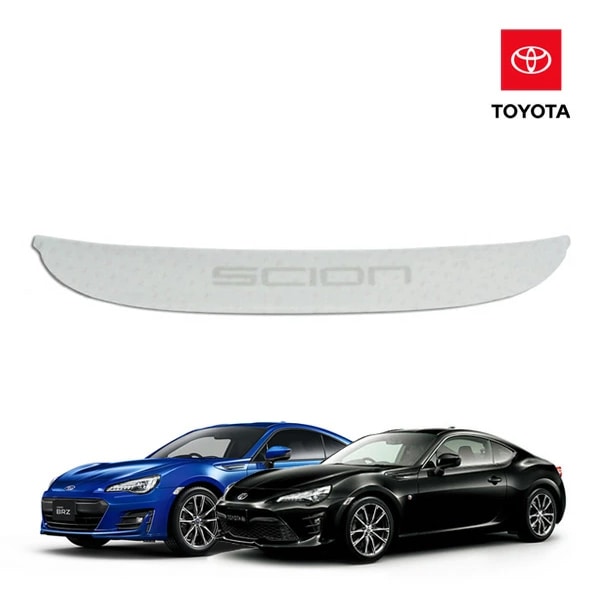 USトヨタ純正 トヨタ 86 ZN6 | サイオン FR-S リア バンパープロテクター バンパーガード ステップガード ガーニッシュ SCIONロゴ入 クリア 傷防止 保護