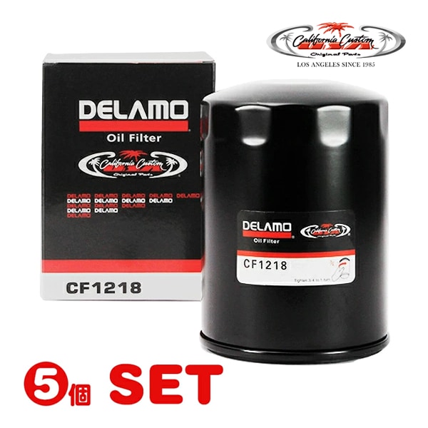 DELAMO エンジンオイルフィルター CF1218 5個セット 96-02y シボレー エクスプレス サバーバン タホ C-1500 | GMC ユーコン サバナ 他
