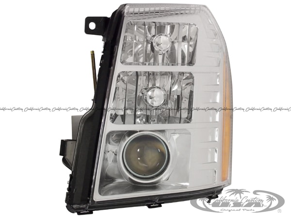 【DEPO 正規品】07-14y キャデラック エスカレード ヘッドライト ヘッドランプ 純正タイプ インナークローム 左右セット 日本仕様 日本光軸 左側走行用 デポ