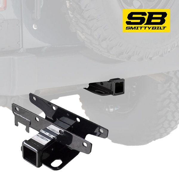 【Smittybilt 正規品】クラス2 ヒッチメンバー 2インチ角 ブラックパウダーコート ヒッチレシーバー ジープ JKラングラー 2ドア/4ドア スミッティビルト
