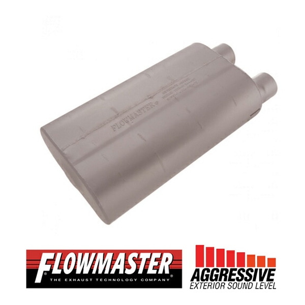 FLOW MASTER / フローマスター 80 マフラー #52580 Offset in 2.50
