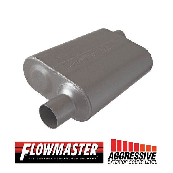 FLOW MASTER / フローマスター 40 マフラー 409S #8042443 Offset in 2.25