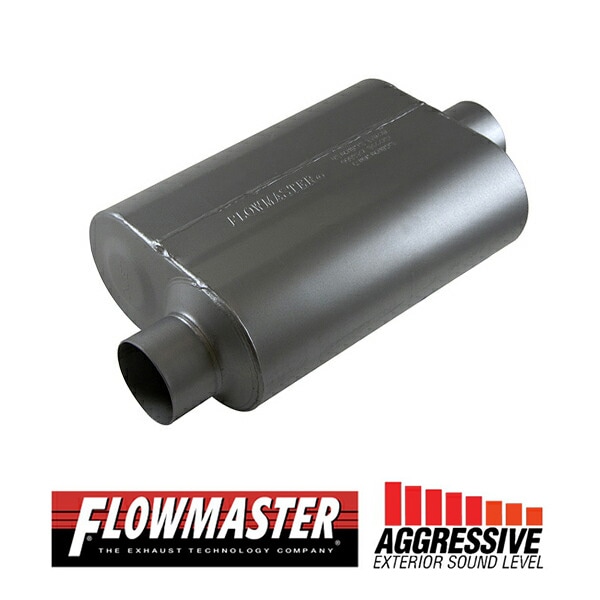 FLOW MASTER / フローマスター スーパー 40 マフラー 409S #853046 Offset in 3.00