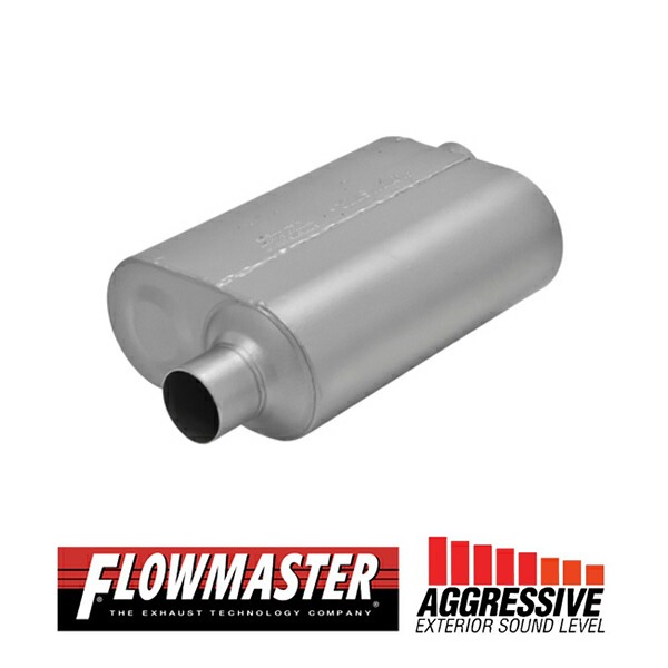 FLOW MASTER / フローマスター スーパー 40 マフラー 409S #852548 Offset in 2.50