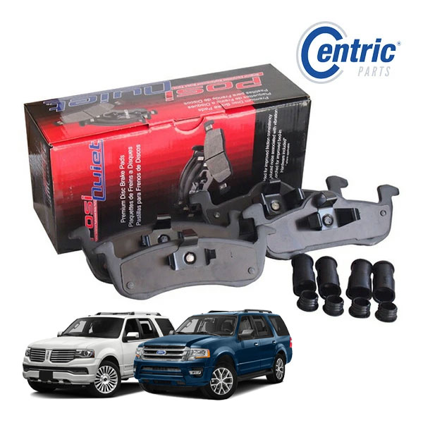 【Centric 正規品】07-17y リンカーン ナビゲーター フォード エクスペディション リアブレーキパッド POSI-QUIET セミメタリック 1台分 左右セット 104.12790