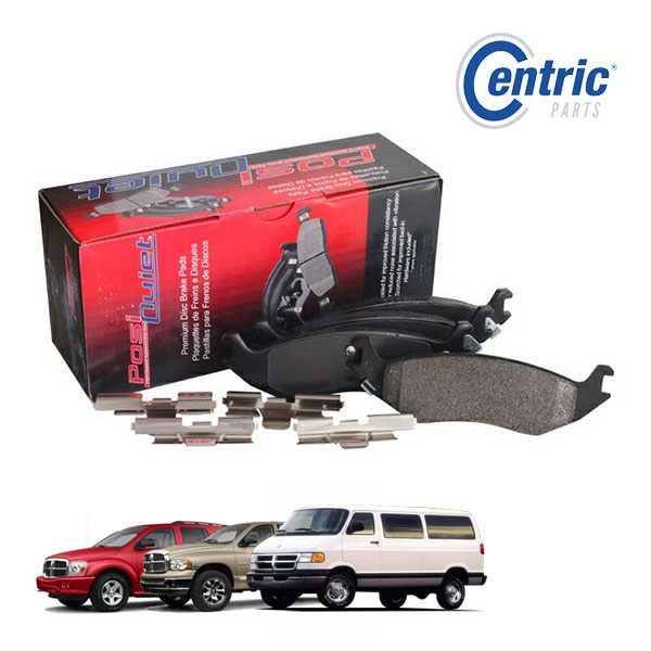 【Centric 正規品】ダッジ DODGE 02-15y ラムピックアップ 03-09y デュランゴ 03y ラムバン リアブレーキパッド POSI-QUIET XT セミメタリック 1台分 左右セット 106.08980