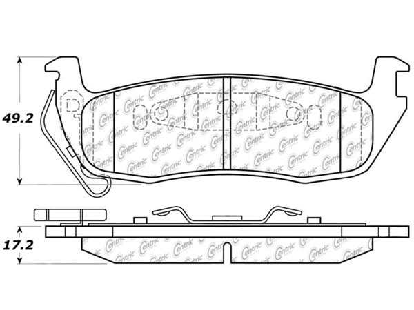Centric リア ブレーキパッド 103.10870 （2005-2010y ジープ グランドチェロキー、06-10y コマンダー）