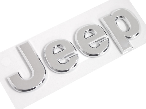 MOPAR純正エンブレム JEEPロゴ クローム 55157088AC（ラングラー、グランドチェロキー、コンパス、パトリオット、レネゲード、コマンダー 他）