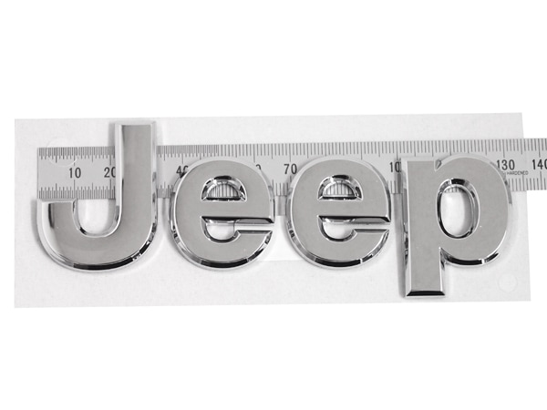 MOPAR純正エンブレム JEEPロゴ クローム 55157088AC（ラングラー、グランドチェロキー、コンパス、パトリオット、レネゲード、コマンダー 他）
