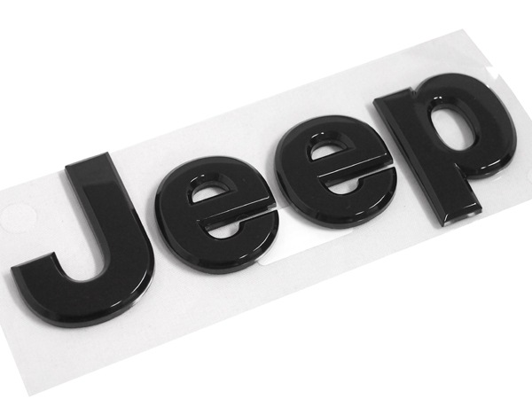 MOPAR純正エンブレム JEEPロゴ ブラック 68228508AB（ラングラー、グランドチェロキー、コンパス、パトリオット、レネゲード、コマンダー 他）