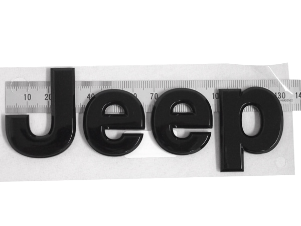 MOPAR純正エンブレム JEEPロゴ ブラック 68228508AB（ラングラー、グランドチェロキー、コンパス、パトリオット、レネゲード、コマンダー 他）
