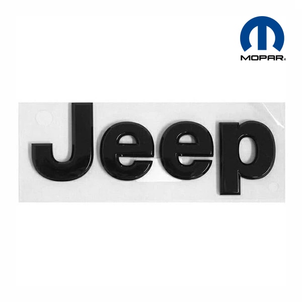MOPAR純正エンブレム JEEPロゴ ブラック 68228508AB（ラングラー、グランドチェロキー、コンパス、パトリオット、レネゲード、コマンダー 他）