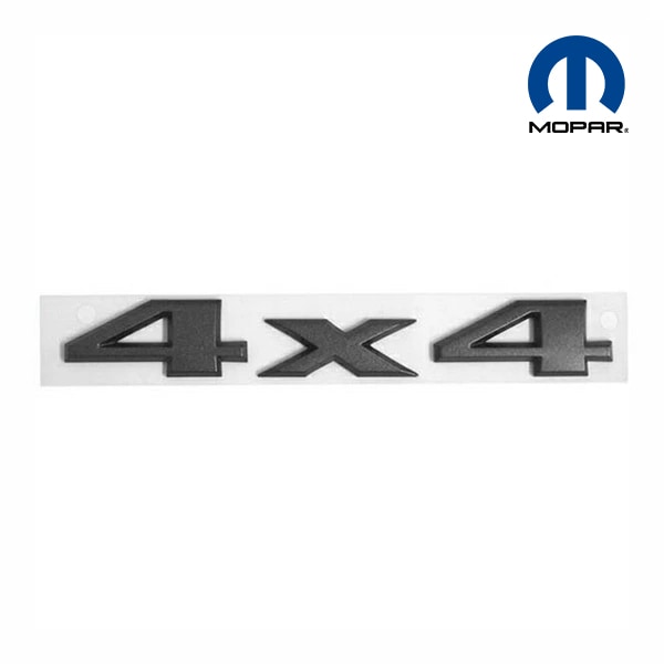 MOPAR純正エンブレム 4x4ロゴ 68207205AA（ラングラー、グランドチェロキー、コンパス、パトリオット、レネゲード、コマンダー 他）