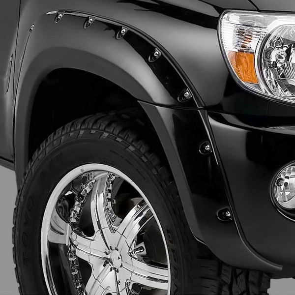 【BUSHWACKER 正規品】 05-11y トヨタ タコマ オーバーフェンダー/ポケットスタイル マットブラック フェンダーフレア 1台分セット 31920-02 ブッシュワーカー