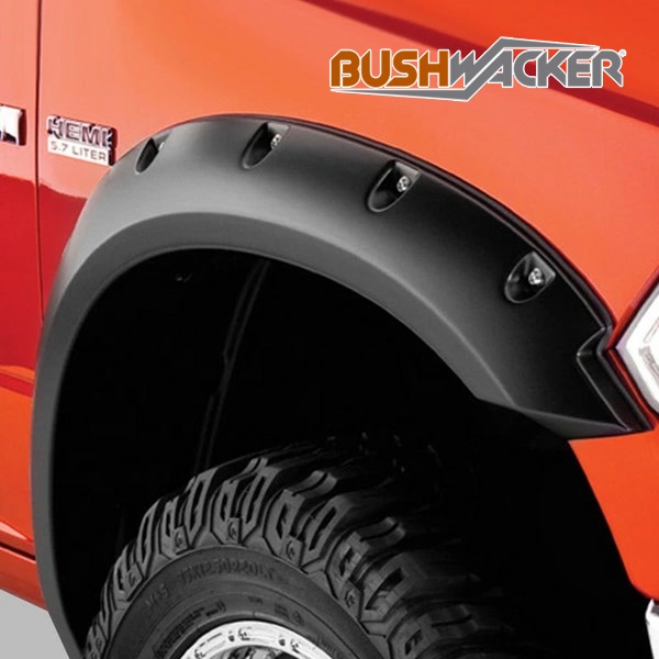 【BUSHWACKER 正規品】 09-16y ダッジ ラムピックアップ 1500 オーバーフェンダー/ポケットスタイル マットブラック フェンダーフレア 1台分セット 50915-02 ブッシュワーカー